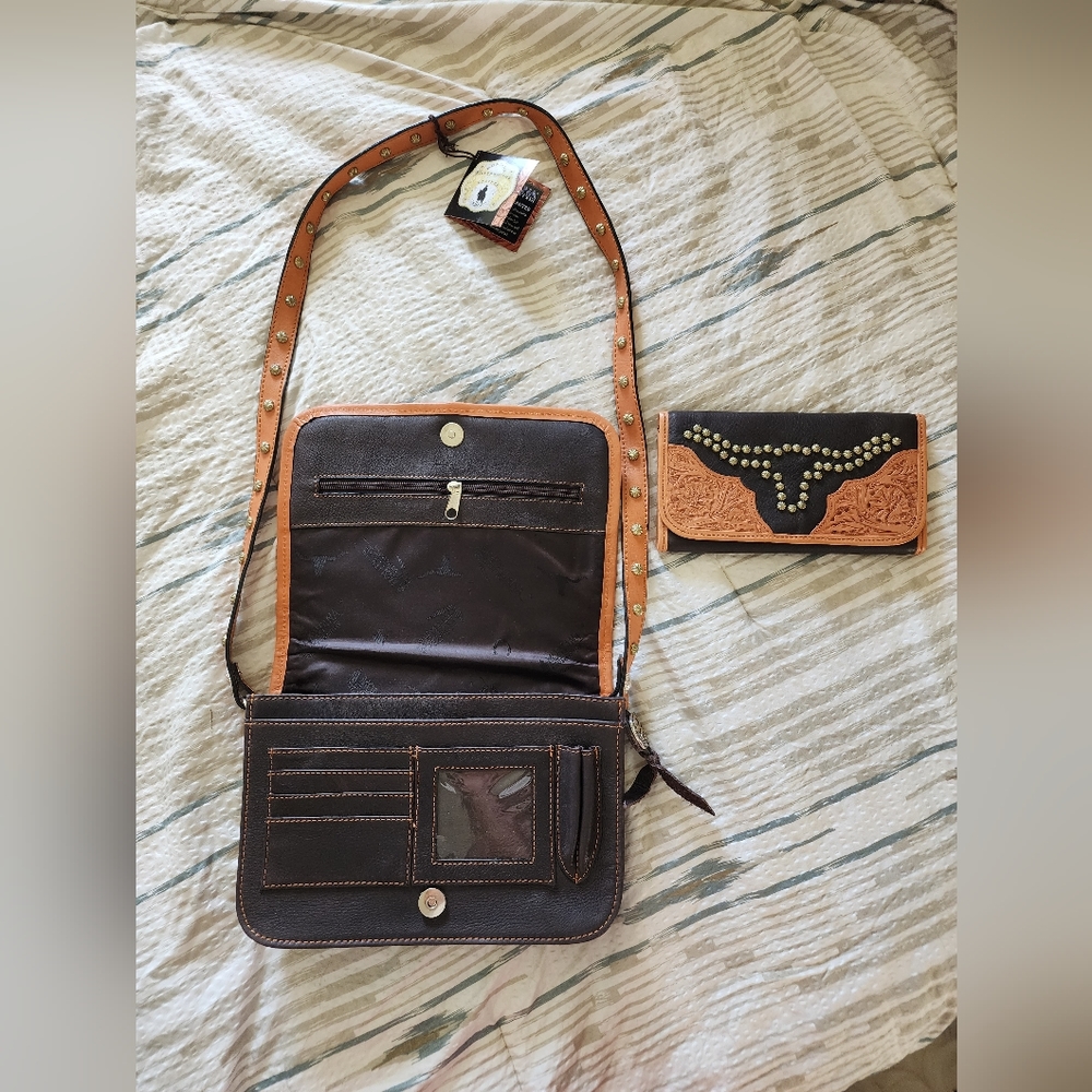 Brand New Montana Silversmiths purse/wallet combo